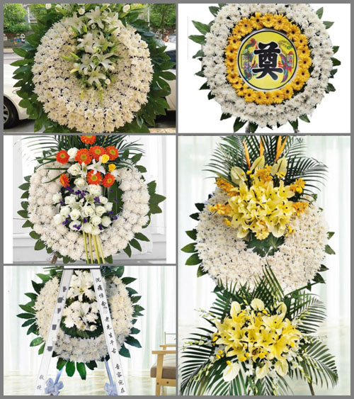 山东青岛即墨市温泉街道南北行村花圈速递